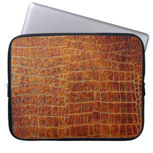 Housse Pour Ordinateur Portable Vieil brun cuir animal texture