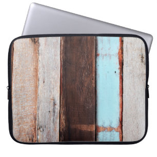 Housse Pour Ordinateur Portable Vieux murs en bois gris abstrait,, noir, blanc, ta