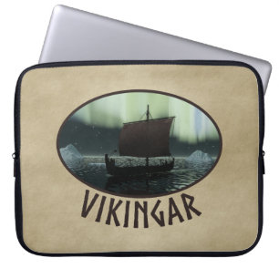 Housse Pour Ordinateur Portable Viking Navire Et Lumières Du Nord