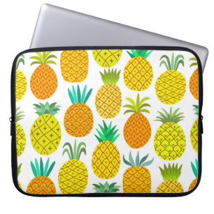 Housse Pour Ordinateur Portable vintage ananas sans soudure motif isolé sur whi