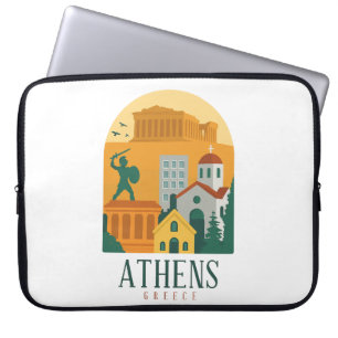Housse Pour Ordinateur Portable Vintage Athènes Grèce Voyage - Parthenon