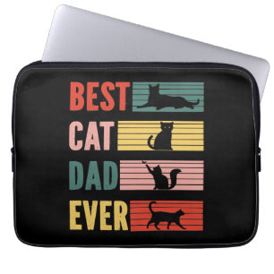 Housse Pour Ordinateur Portable Vintage Best Cat Papa Ever Cat Cat Daddy Poison