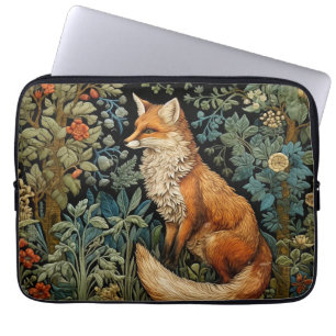 Housse Pour Ordinateur Portable Vintage Chic Fox Botanical Forest William Morris
