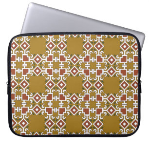 Housse Pour Ordinateur Portable Vintage damask continu motif arrière - plan vérifi