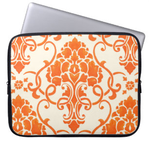 Housse Pour Ordinateur Portable vintage damask élément motif transparent. Élégant