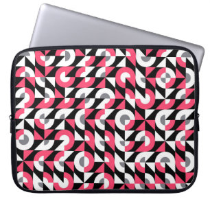 Housse Pour Ordinateur Portable Vintage Glitch : Motif Abstrait géométrique