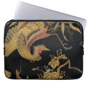 Housse Pour Ordinateur Portable Vintage Phoenix Gold Black Bird japonais