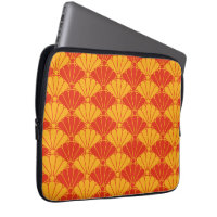 Vintage rouge jaune Kiku Chrysanthemum Mon Motif