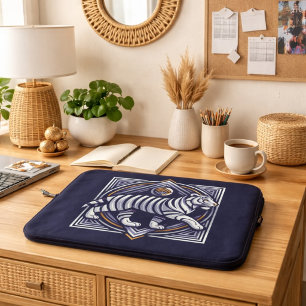 Housse Pour Ordinateur Portable Vintage Tiger Bleu Marine