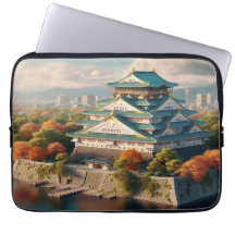 Vintage voyage paysager japonais du château d'Osak