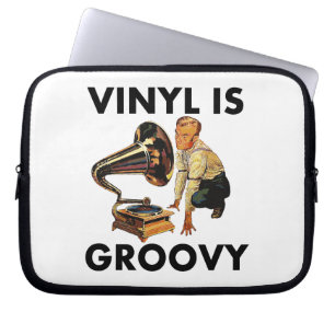 Housse Pour Ordinateur Portable Vinyl Est Super Collector Humour Drôle Pun