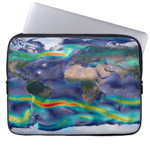 Housse Pour Ordinateur Portable Visualisation Des Vents Mondiaux.