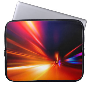 Housse Pour Ordinateur Portable vitesse sur la nuit road abstract, arrière - plan,