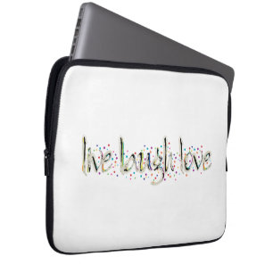 Housse Pour Ordinateur Portable Vivant, rire, mots d'amour