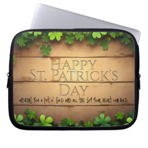 Housse Pour Ordinateur Portable Vœux chanceux de la Saint-Patrick 🍀
