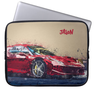 Housse Pour Ordinateur Portable Voiture Red Race Cadeau personnalisé Ordinateur po