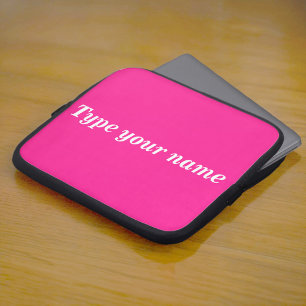Housse Pour Ordinateur Portable Votre nom sur housse d'ordinateur portable rose