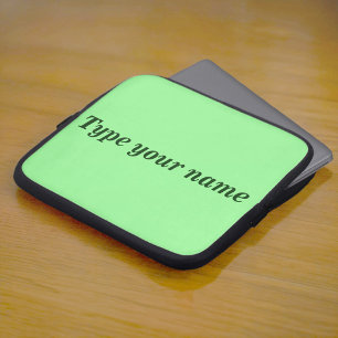 Housse Pour Ordinateur Portable Votre nom sur housse d'ordinateur portable vert cl
