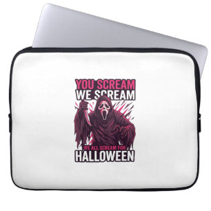 Housse Pour Ordinateur Portable Vous criez Nous Halloween Ghostface Couteau Sangla