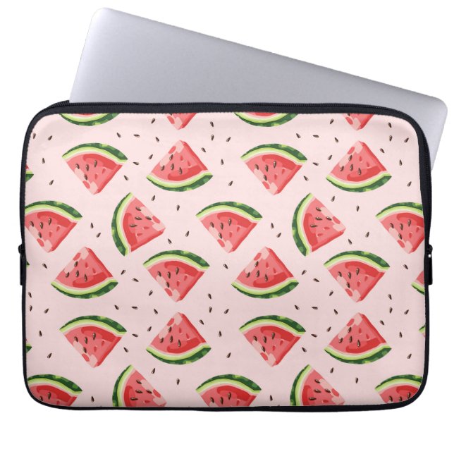 Housse Pour Ordinateur Portable Watercolor Watermelon Motif de fruits (Devant)