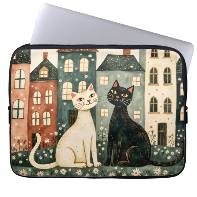 Housse Pour Ordinateur Portable Whimsical Cats  (Devant)