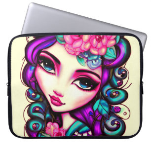 Housse Pour Ordinateur Portable Whimsical Girl Artistique