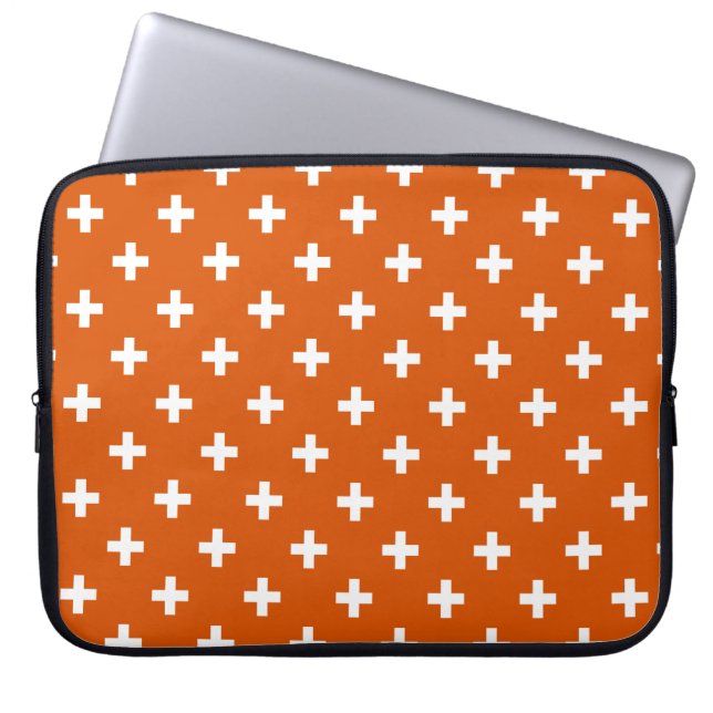 Housse Pour Ordinateur Portable White polka crosses (Devant)