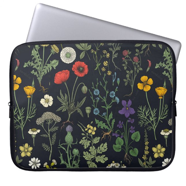 Housse Pour Ordinateur Portable Wildflowers collage (Devant)