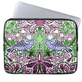 Housse Pour Ordinateur Portable William Morris Folk Art Oiseaux Fleurs Acorns
