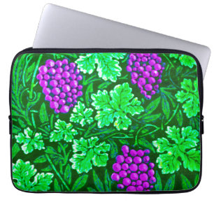 Housse Pour Ordinateur Portable William Morris Grapevine, violet et vert