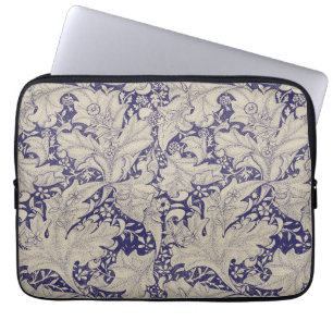 Housse Pour Ordinateur Portable William Morris Motif Giroflée Bleu Antique