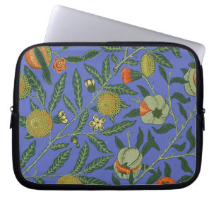 Housse Pour Ordinateur Portable William Morris Pomegranate Bleu papier peint color