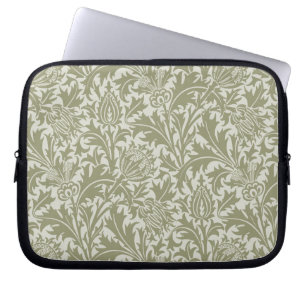 Housse Pour Ordinateur Portable William Morris Thistle Sage Green Motif