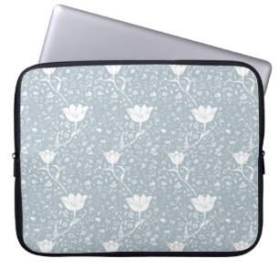 Housse Pour Ordinateur Portable William Morris Tulips en Motif blanc