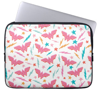 Housse Pour Ordinateur Portable Wonder Woman Logo Rose et Motif Éclair