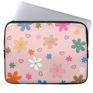 Housse Pour Ordinateur Portable Y2K Rose Floral Retro 2000s Cadeau esthétique pour