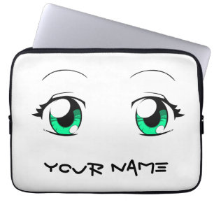 Housse Pour Ordinateur Portable Yeux faits sur commande de fille d'Anime de