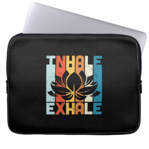 Housse Pour Ordinateur Portable Yoga Lover   Yoga Inhale