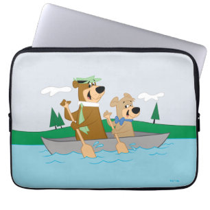 Housse Pour Ordinateur Portable Yogi Bear et Boo Boo Fun Canoe Adventure