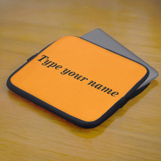 Housse Pour Ordinateur Portable Your Name on Orange Laptop Sleeve