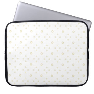 Housse Pour Ordinateur Portable Zinnia Soleil Blanc   Or