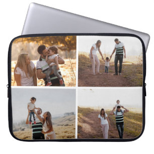 Housses d'ordinateur portable en collage de 4 phot