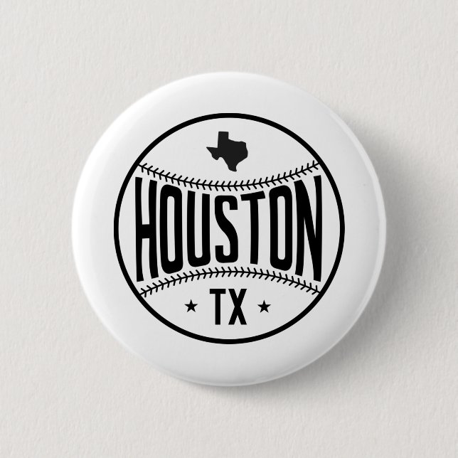Houston Baseball Themed Button (Vorderseite)