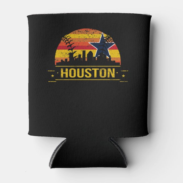 Houston Baseball Throwback Retro Dosenkühler (Vorderseite)
