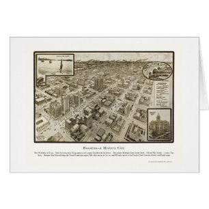Houston, carte panoramique de TX - 1912