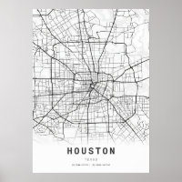 Houston City Kartographie Karte