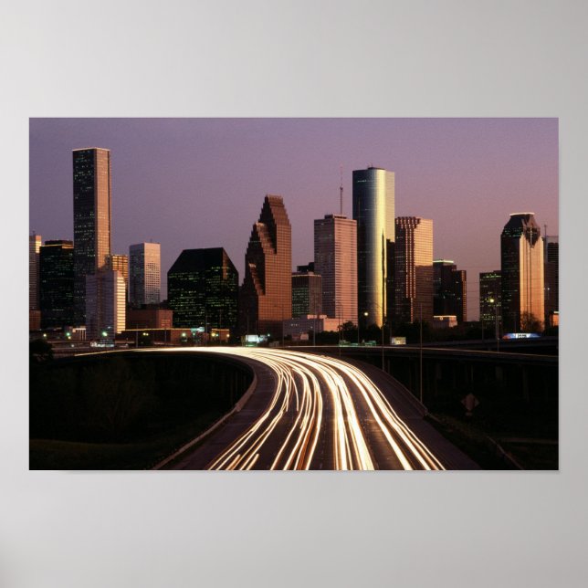 Houston City Skyline bei Dusk Poster ab 14.95 Uhr (Vorne)