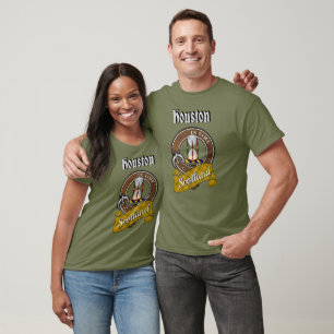 Houston Clan Abzeichen & Tartan T-Shirt