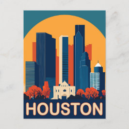 Houston, erkennbare Gebäude, Reisen Postkarte