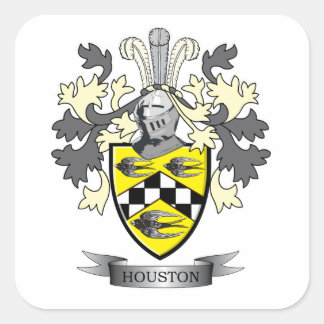 Houston Familienwappen Coat of Arms Quadratischer Aufkleber